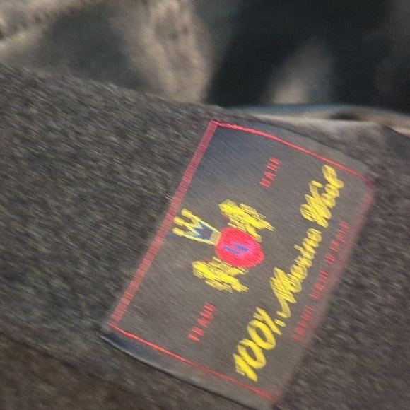 Black Merino Wool Coat Larry levine button down full length dressy coat sz 10 - Picture 7 of 10